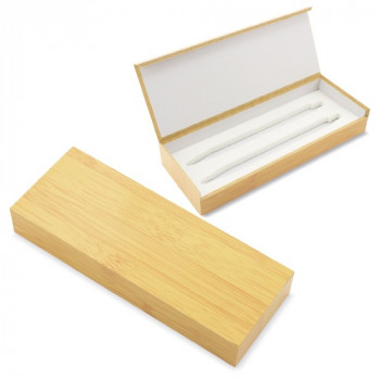 2 PENCILS CASE WITH BAMBOO FINISH